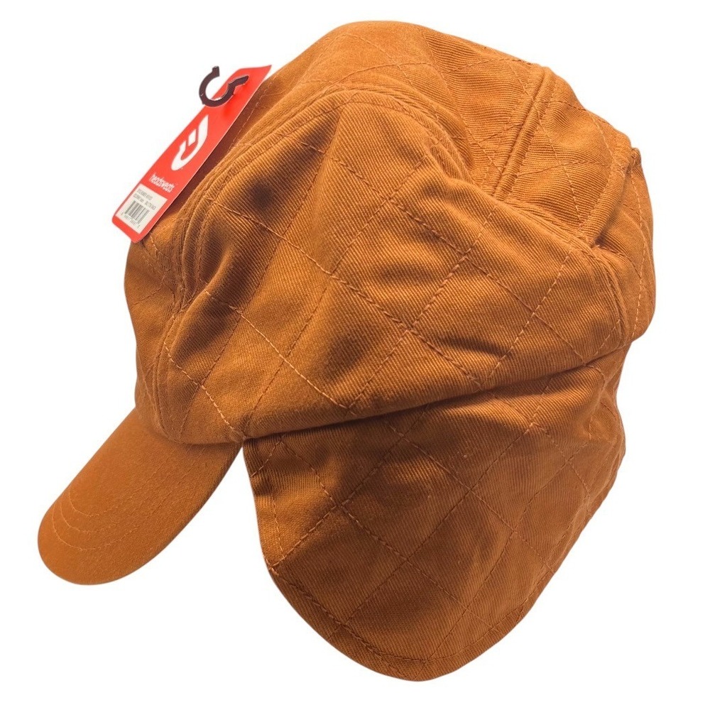 Headsweats Baffle Thermotech Cap Quilted Fold Down Ear Flaps Vent Opening-2099